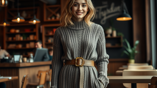 enlightennext.de | Porter une robe pull avec ceinture : astuces pour valoriser votre taille